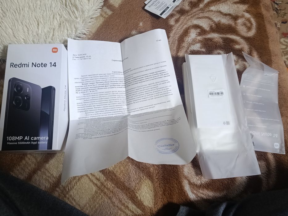 Redmi note 14  с гарантий