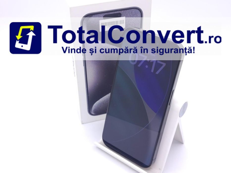 Apple iPhone 15 Pro 128GB Black Titanium, Garantie 24 luni | #D88994