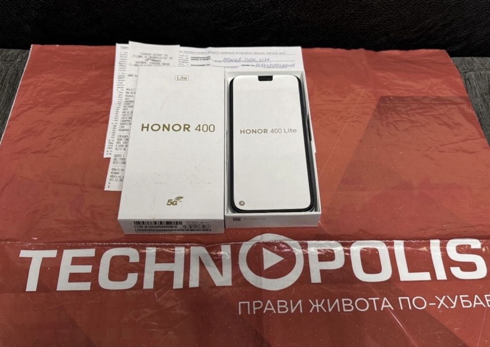 ЧИСТО НОВ 256GB Honor 400 lite 5G Technopolis Гаранция до 2г. Green