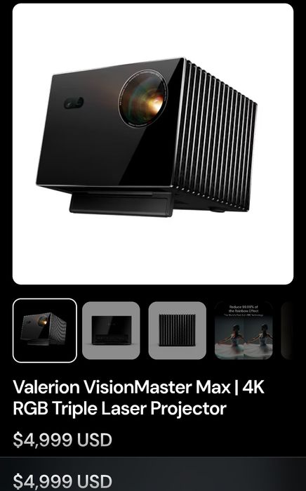 Valerion VisionMaster Max 2025 projector laser Tv проектор премиум