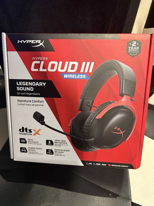 Геймърски слушалки HyperX Cloud III. Перфектни, 140лв. (крайна)