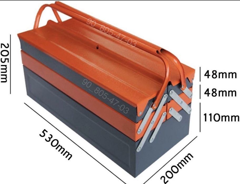 Ящик для инструментов/Чемодан металлический складной яшик