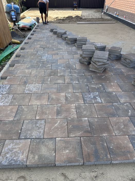 Укладка брусчатки