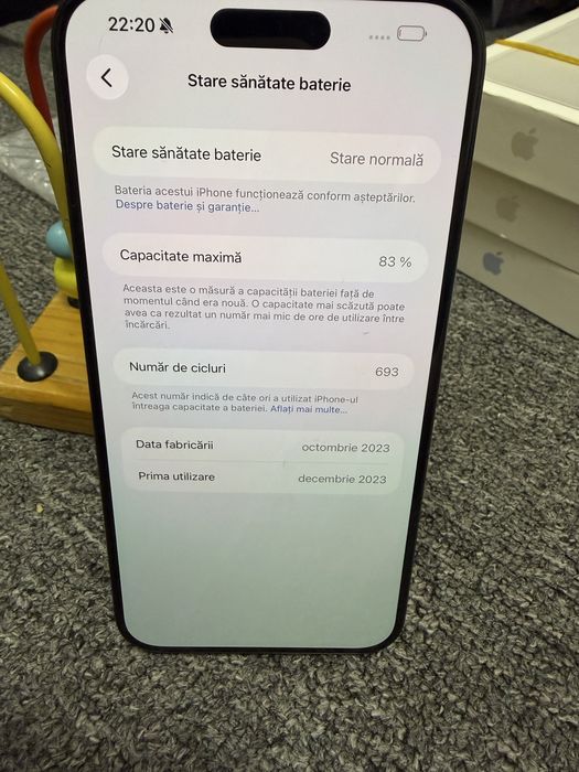 Oferta !! Iphone 15 Pro Max 256 gb IMPECABIL ! Culoare frumoasa Black Titanium !