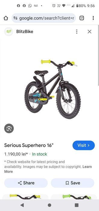 Bicicleta Copii Serious Superhero (16' Dirt jumper) 3-7 ani