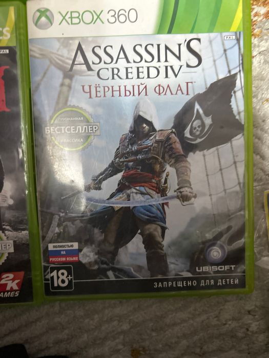 Xbox360 толық комплекті, 3 джойстик, 5 ойын