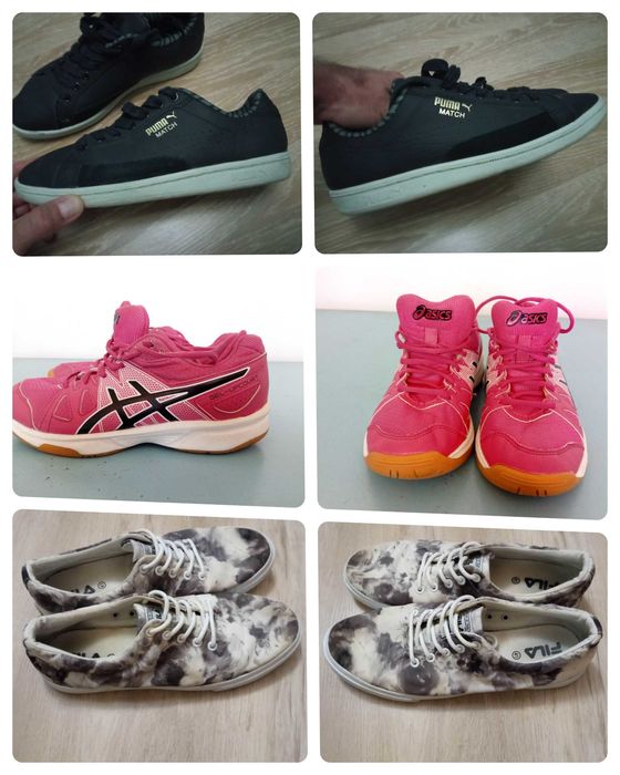 Маратонки, кецове, детски боти, апрески и футболни обувки Adidas, Puma, Asics, Vans, Converse, Fila + ПОДАРЪК: мъжки боти и сандали