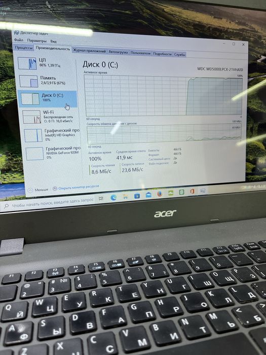 Ноутбук Acer Intel Celeron R295