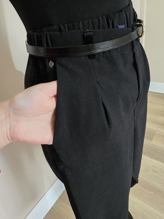 Pantaloni negri femei pantaloni cu buzunare marime 36