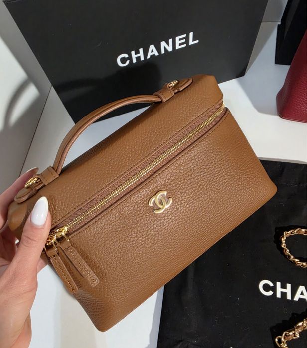 Дамска чанта Chanel Lunch Box 26C Brown