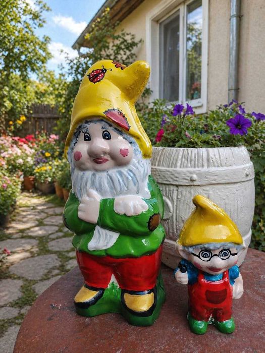 Pitici  si Iepurasi decorativi din ciment pt gradina -Ghivece mai si mici