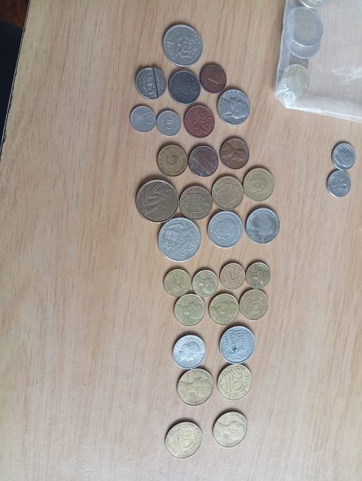 Vând monede de colecție Franța, SUA, Spania