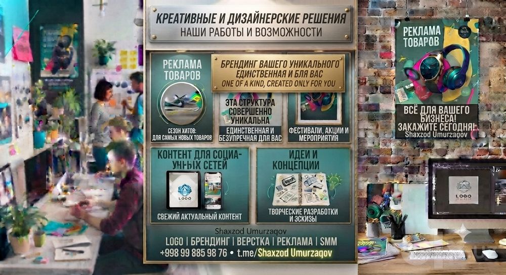 Профессиональные дизайн и рекламные решения для вашего бизнеса!
​Хотит