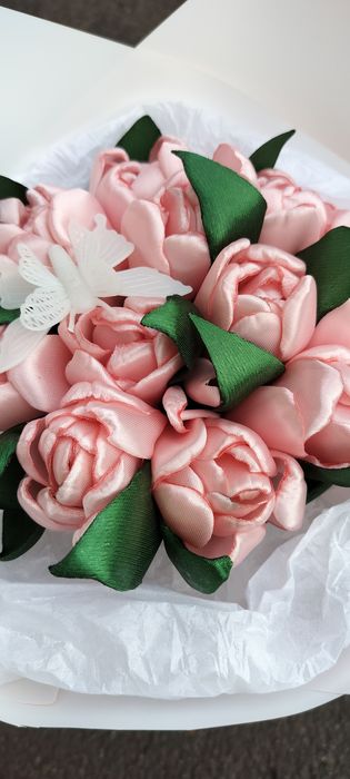 Букет из лент тюльпаны