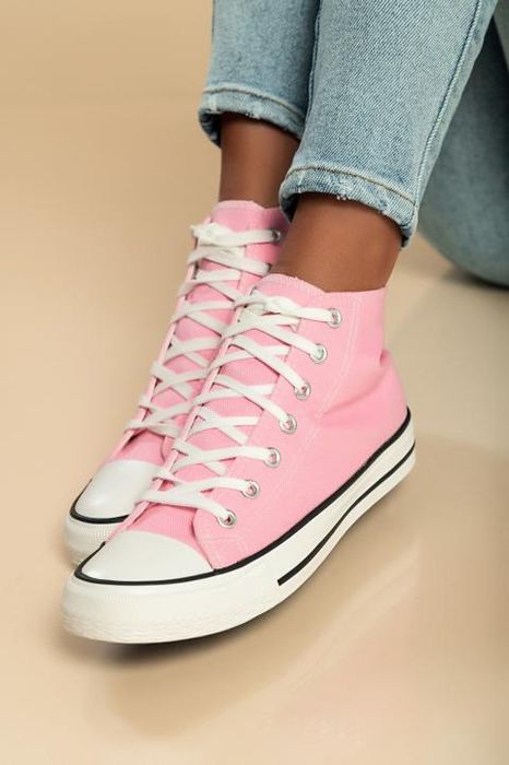 Свежарски розови кецове с щампа ” Lee Cooper ”,внос от Англия