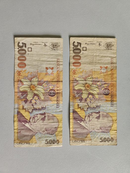 Bancnote colectie 5000 lei 1998