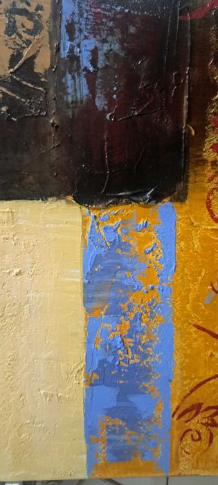 Tablou abstract, linii si detalii floare