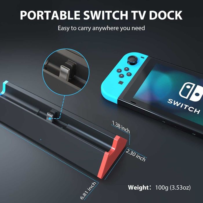 Преносимо зарядно устройство, съвместимо с Nintendo Switch