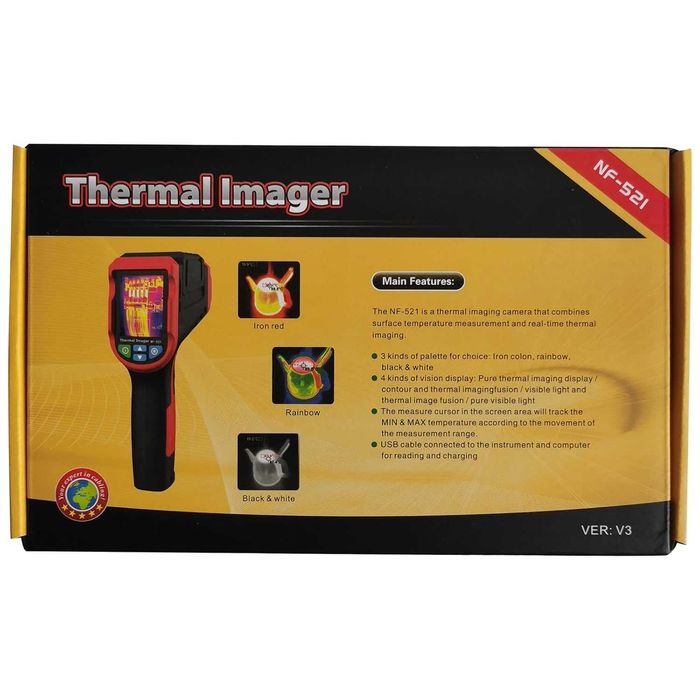 Дигитална термична камера ZEQAS, обхват на измерване 0 400 °C