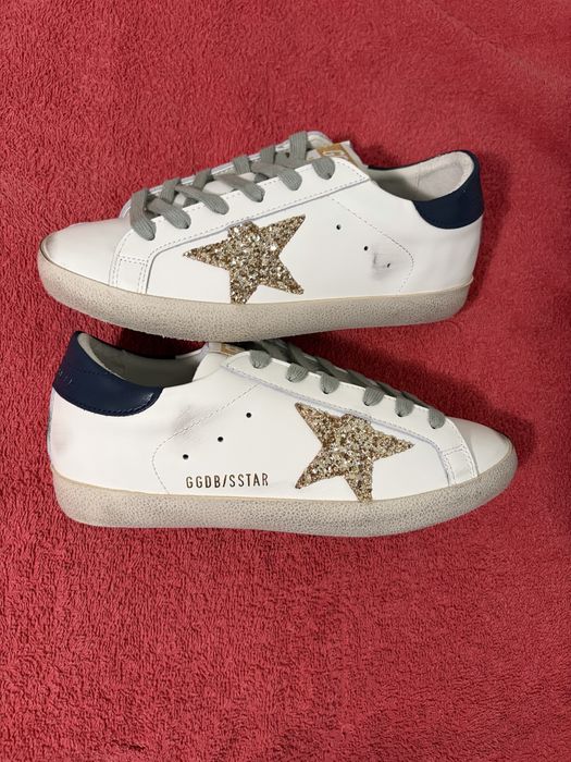 Adidasi Pantofi Golden Goose Superstar alb auriu crem marime 37 38 39 cute oversize Lanvin Balenciaga Isabel Marant