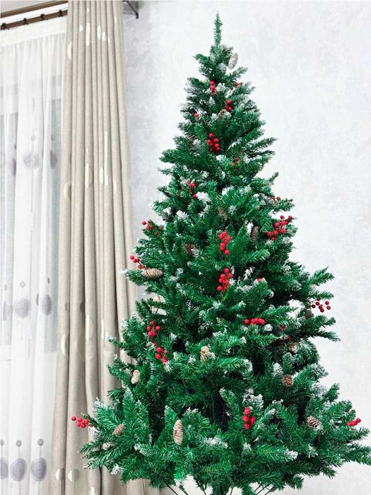 Елка новогодняя заснеженная с шишками “Снежная красавица”