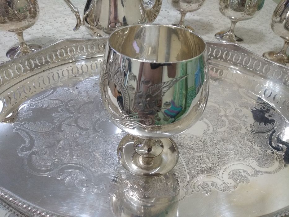 Английский Сервиз посеребренный.