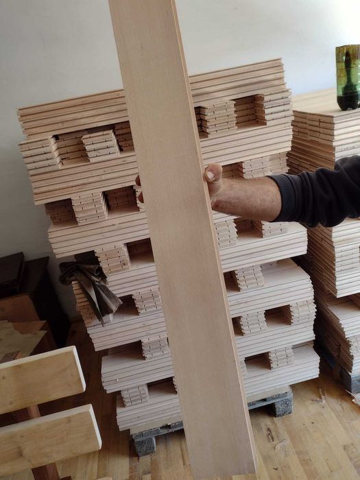 Vand parchet lemn masiv, din fag, tip dusumele, lichidare de stoc