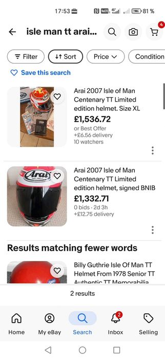Casca Moto Arai 2007 Isle on Man TT Centenary Edition FAC SCHIMBURI