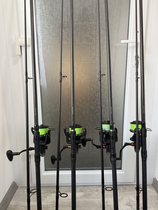 Combo Pescuit Crap Daiwa Crosscast Fox Eos Okuma Avenger Custom Black