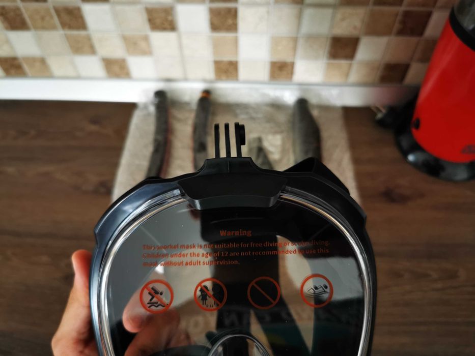 Masca Full Face cu 2 tuburi inot snorkel adulti copii Snorkeling dubla