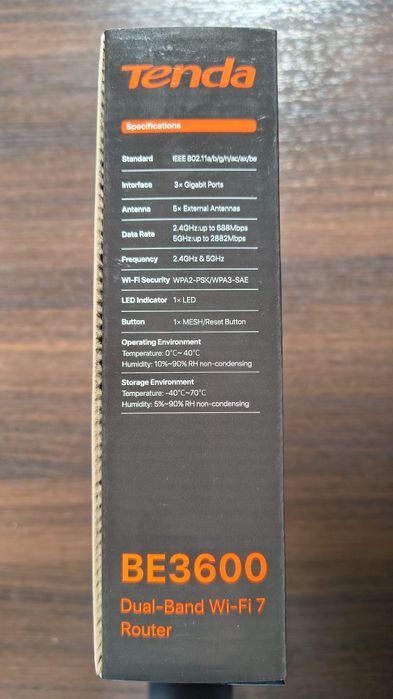 Router wifi 7 Tenda BE3600 model TE3L , SIGILAT
