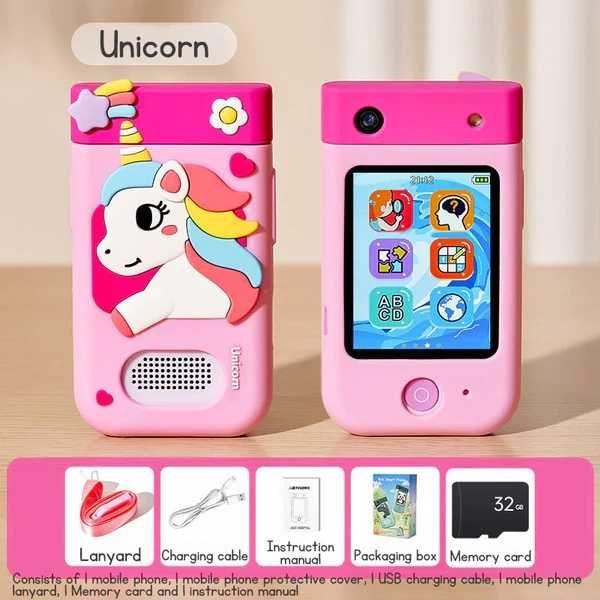 Образователен детски телефон с игри и 180° камера, Smart Phone за деца