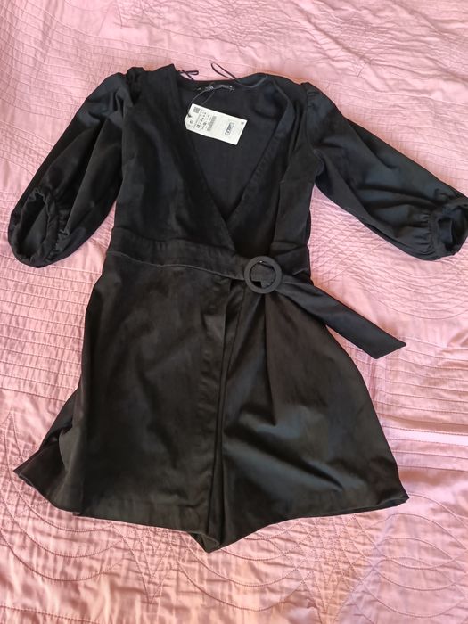 Черен къс гащеризон Зара, Нов с етикет