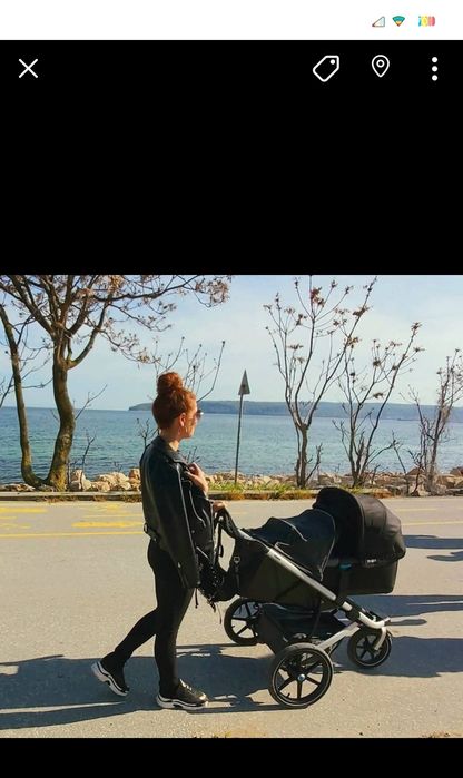 Детска количка Тюле с кош за новородено