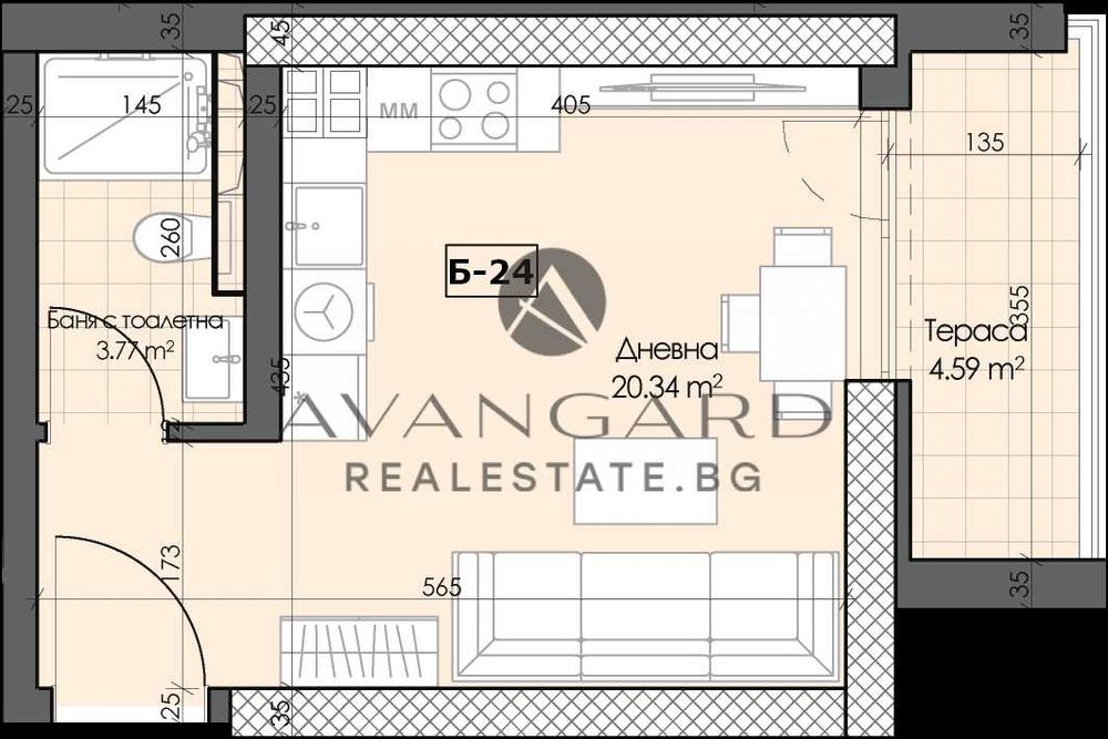 Продава се Едностаен апартамент в Пловдив, Кършияка - 44 кв.м за 995 €/кв.м - Снимка #2