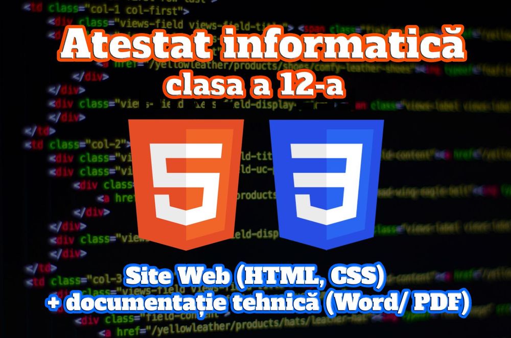 Atestat informatica clasa a 12-a (Site Web + documentatie tehnica)