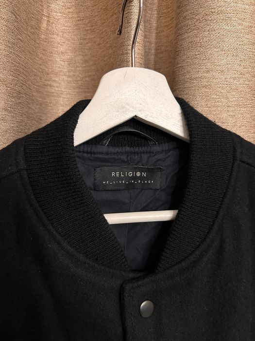 Religion - мъжко вълнено яке с кожа