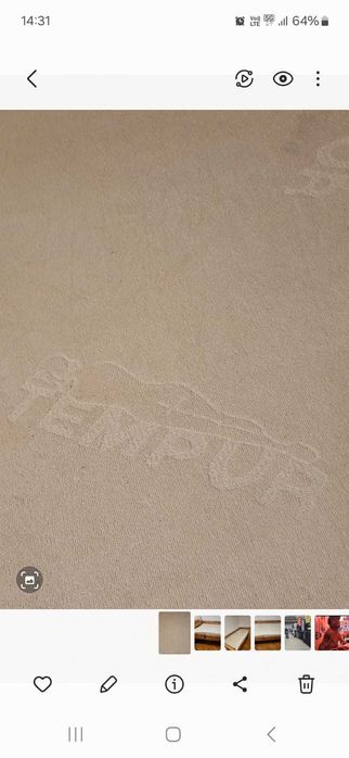 Pat lemn masiv 100x200 cu saltea Tempur