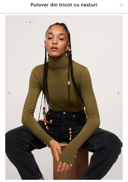 Pulover din tricot cu nasturi-Mango