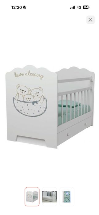 Кроватка детская манеж с маятником