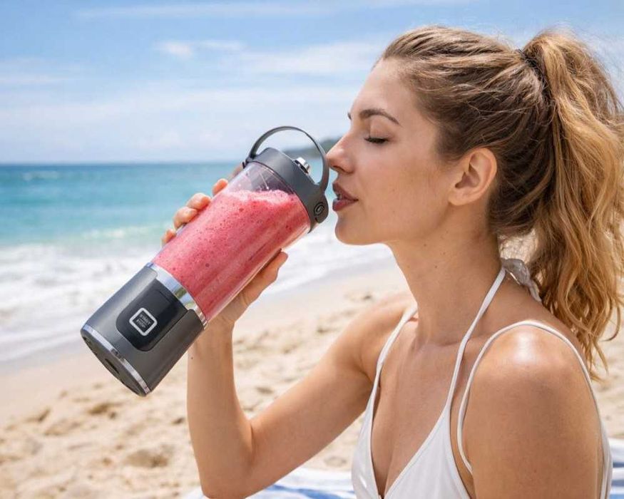 Shaker electric portabil USB ptr. proteine smoothie 500ml reincarcabil