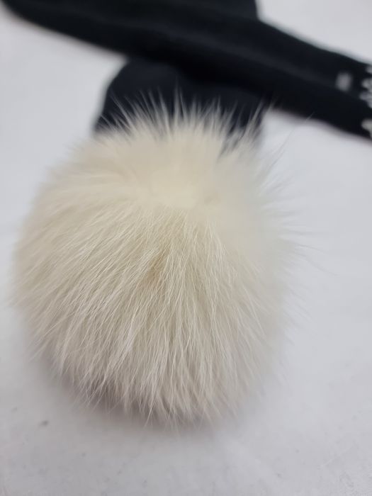 Fular copii 12 luni cu lână si blana naturală