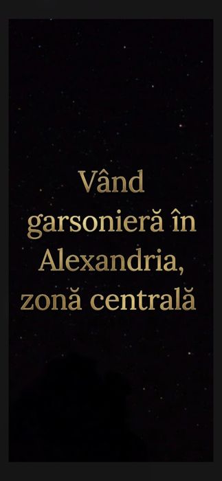Vând garsonieră în Alexandria