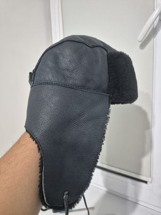 Ушанка телячья кожа