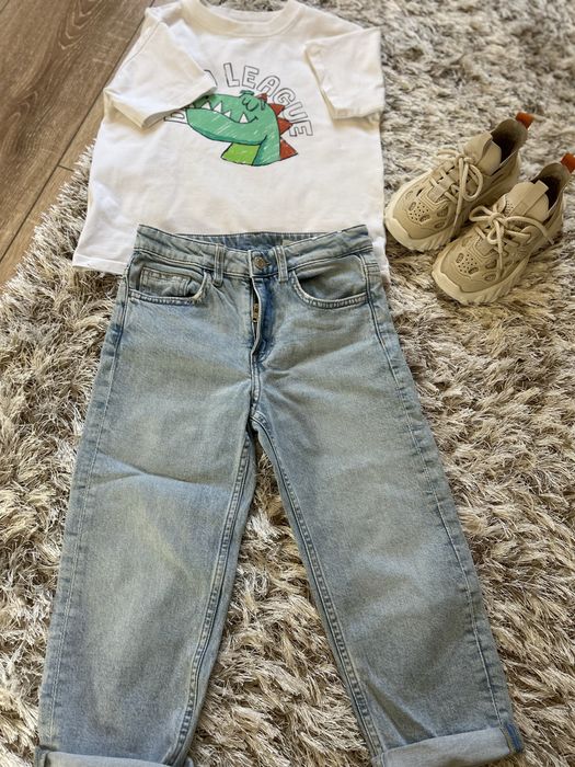 Blugi hm  116,tricou zara 116