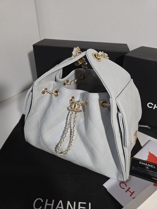 Налична чанта Chanel Hobo 25S синя
