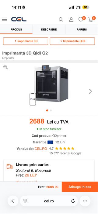 Imprimanta 3d Qidi q2