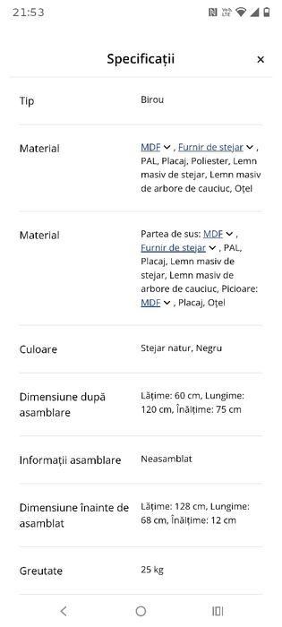 Birou cu design modern