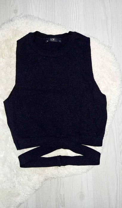 Черен къс топ(LC WAIKIKI)