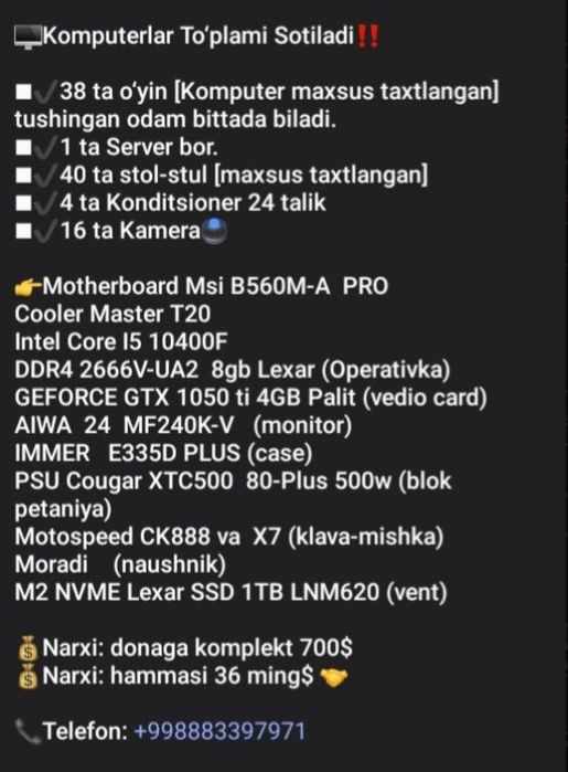 Game club ishlab turgan beznis